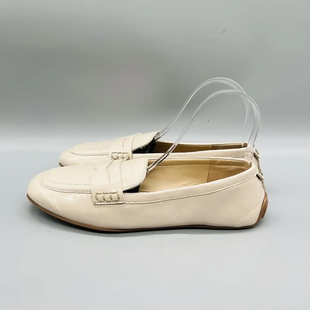 Sam Edelman Shoes Women 8 Off White Tucker Penny Loafer Flats Slip On Casual